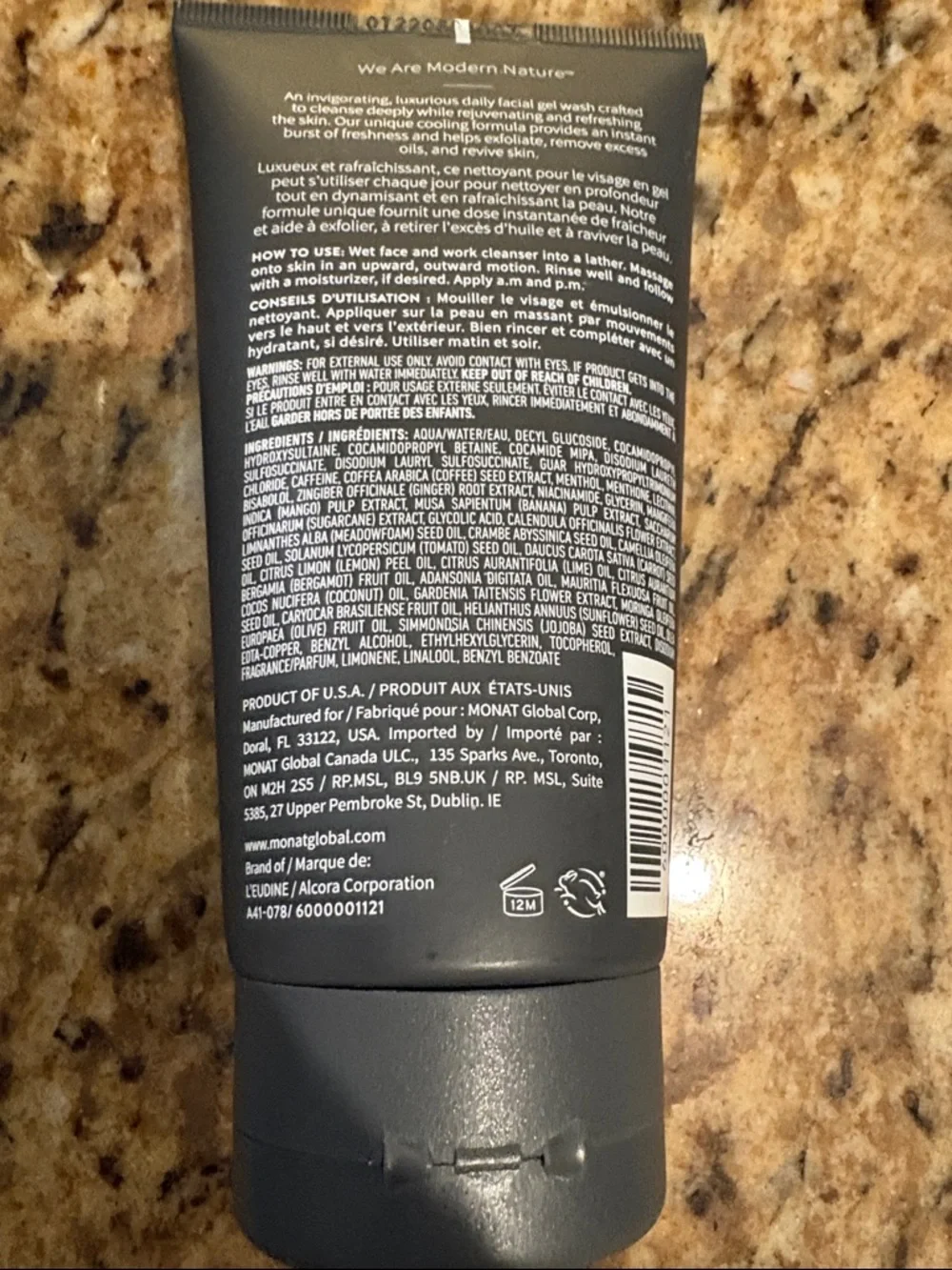 MONAT‎ For Men Essential Face Wash - Black